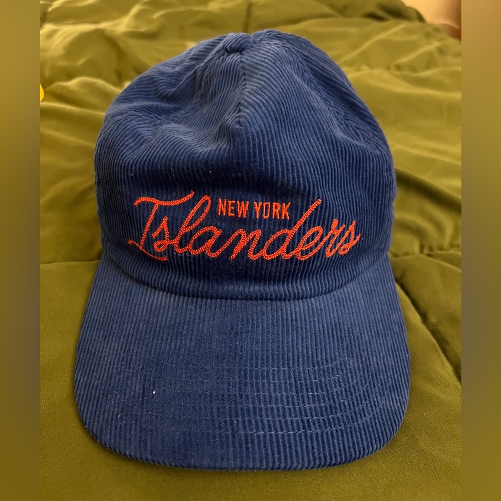 New York Islanders blue corduroy hat